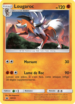 Carte Pokémon Lougaroc SM105 Promo SM