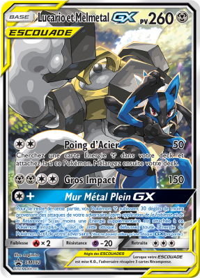 Carte Pokémon Lucario et Melmetal-GX SM192 Promo SM