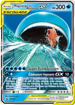 Carte Pokémon Magicarpe et Wailord-GX SM166 Promo SM