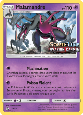 Carte Pokémon Malamandre SM73 Promo SM