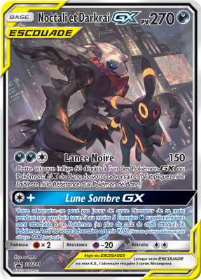 Carte Pokémon Noctali et Darkrai-GX SM241 Promo SM