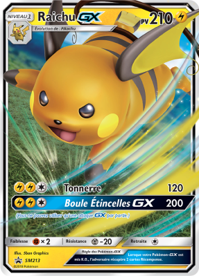 Carte Pokémon Raichu-GX SM213 Promo SM