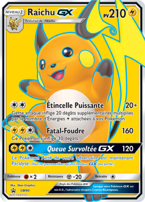 Carte Pokémon Raichu-GX SM90 Promo SM