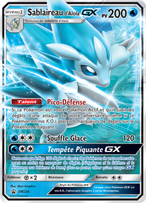Carte Pokémon Sablaireau d'Alola-GX SM236 Promo SM