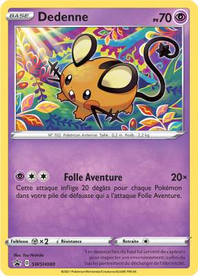 Carte Pokémon Dedenne SWSH080 Promo SWSH