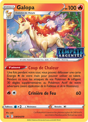 Carte Pokémon Galopa SWSH270 Promo SWSH