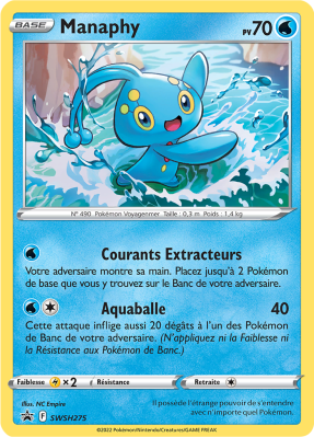 Carte Pokémon Manaphy SWSH275 Promo SWSH