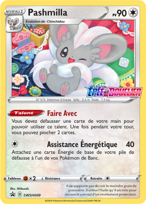 Carte Pokémon Pashmilla SWSH009 Promo SWSH