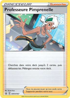 Carte Pokémon Professeure Pimprenelle SWSH167 Promo SWSH
