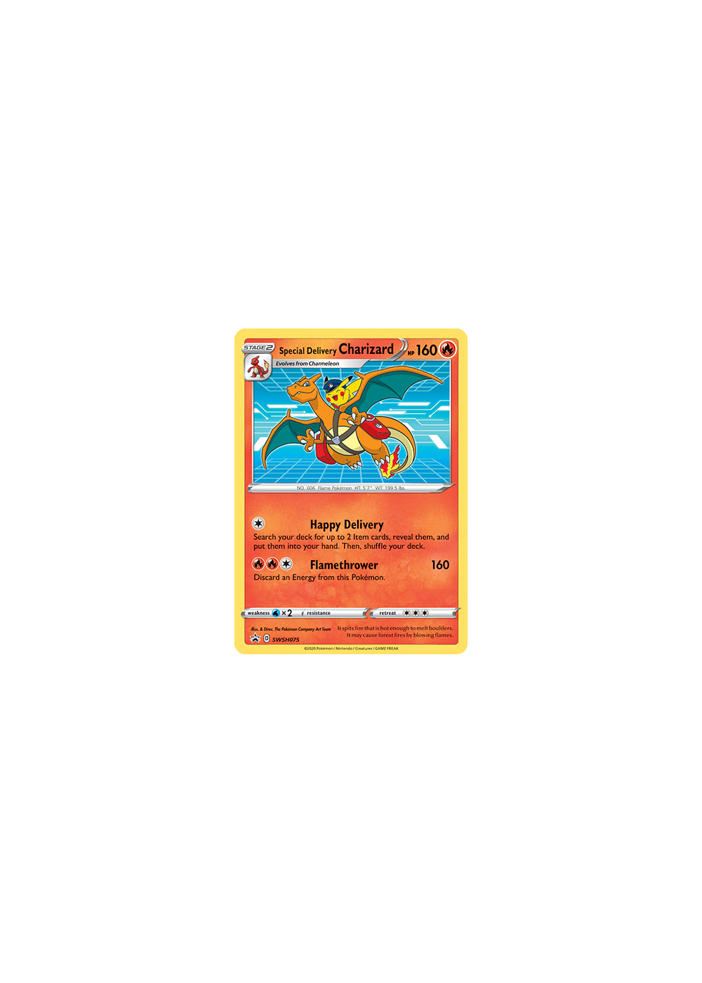 ポケモンカードゲーム Special Delivery Charizard Carte Pokémon Special Delivery Charizard SWSH075 Promo SWSH