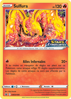 Carte Pokémon Sulfura SWSH185 Promo SWSH