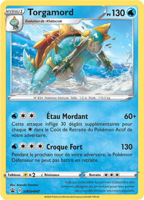 Carte Pokémon Torgamord SWSH047 Promo SWSH