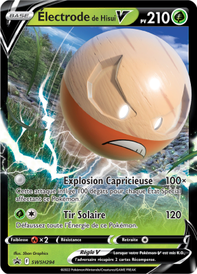 Carte Pokémon Électrode de Hisui-V SWSH294 Promo SWSH