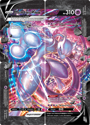 Carte Pokémon Mewtwo-V-UNION SWSH159-162 Promo SWSH