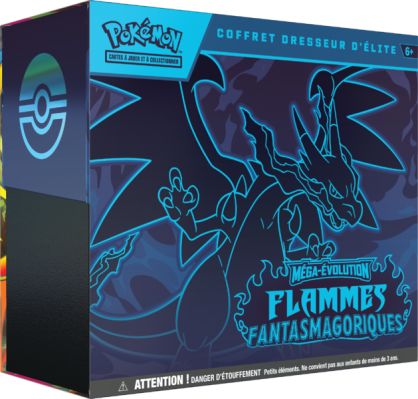 ETB Pokémon Flammes Fantasmagoriques (ME02) – Coffret Dresseur d’Élite du bloc Méga-Évolution