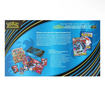 Collection Ultra Premium Pokémon Méga-Dracaufeu X EX – Bloc Méga-Évolution