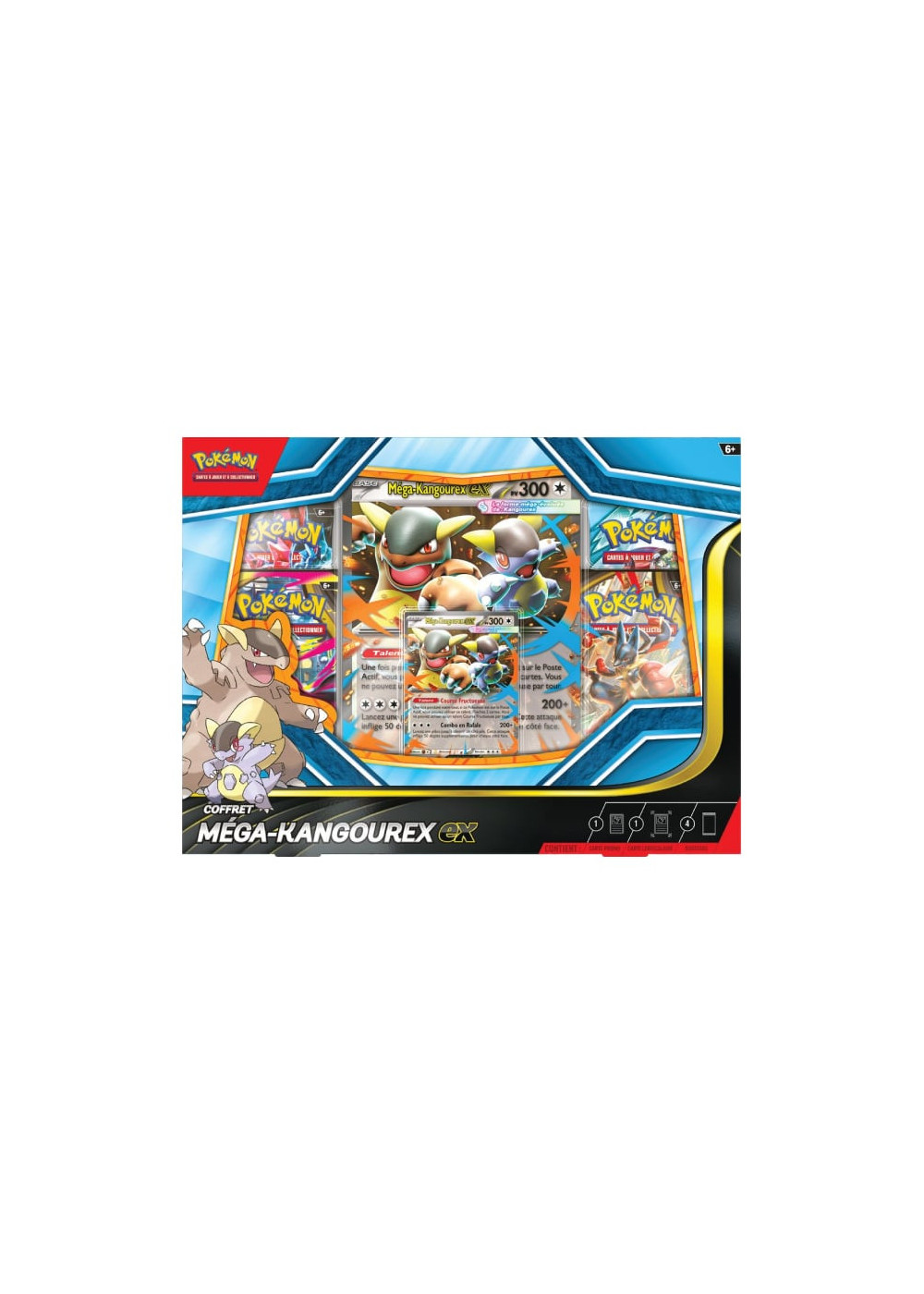 Coffret Pokémon - Méga-Kangourex Ex 104/132 + 9 Cartes Supplémentaires | Série Myboost X Méga-Évolution 1 | Cartes Françaises Officielles
