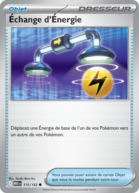 Carte Pokémon Échange d'Énergie 115/132 Commune Méga-Évolution (JCC)