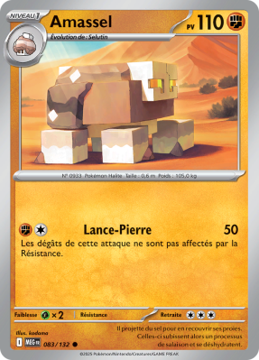 Carte Pokémon Amassel 083/132 Commune Méga-Évolution (JCC)