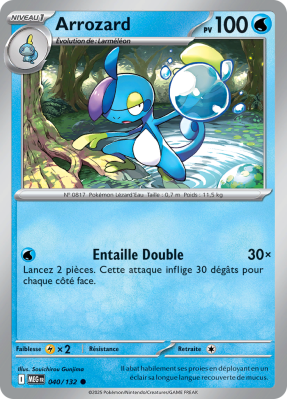 Carte Pokémon Arrozard 040/132 Commune Méga-Évolution (JCC)