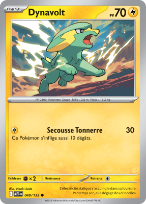 Carte Pokémon Dynavolt 049/132 Commune Méga-Évolution (JCC)