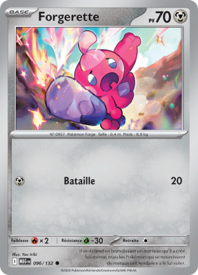 Carte Pokémon Forgerette 096/132 Commune Méga-Évolution (JCC)
