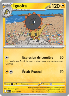 Carte Pokémon Iguolta 053/132 Commune Méga-Évolution (JCC)