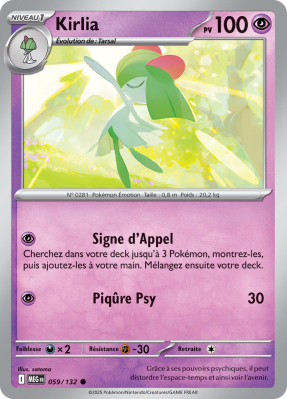Carte Pokémon Kirlia 059/132 Commune Méga-Évolution (JCC)