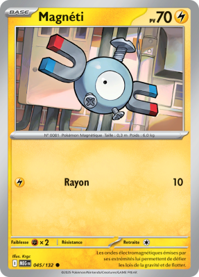 Carte Pokémon Magnéti 045/132 Commune Méga-Évolution (JCC)