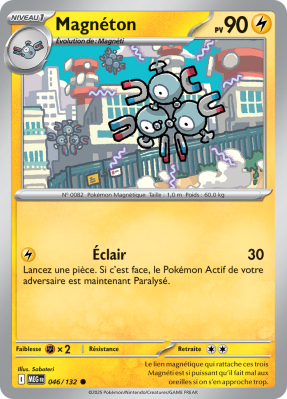 Carte Pokémon Magnéton 046/132 Commune Méga-Évolution (JCC)
