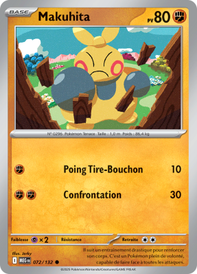 Carte Pokémon Makuhita 072/132 Commune Méga-Évolution (JCC)