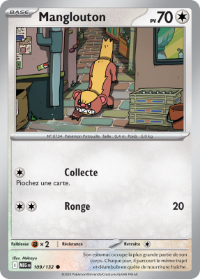 Carte Pokémon Manglouton 109/132 Commune Méga-Évolution (JCC)