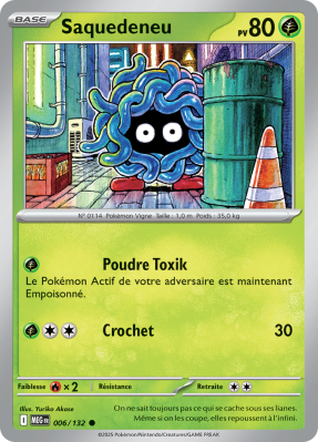 Carte Pokémon Saquedeneu 006/132 Commune Méga-Évolution (JCC)
