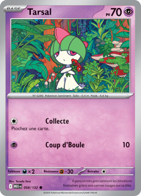Carte Pokémon Tarsal 058/132 Commune Méga-Évolution (JCC)