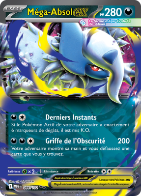 Carte Pokémon Méga-Absol-ex 086/132 Double rare Méga-Évolution (JCC)