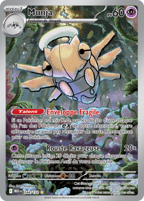 Carte Pokémon Munja 144/132 AR Méga-Évolution (JCC)
