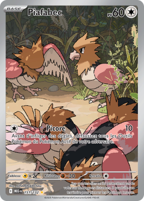 Carte Pokémon Piafabec 151/132 AR Méga-Évolution (JCC)