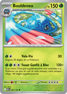 Carte Pokémon Bouldeneu 007/132 Peu commune Méga-Évolution (JCC)
