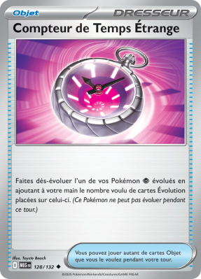 Carte Pokémon Compteur de Temps Étrange 128/132 Peu commune Méga-Évolution (JCC)