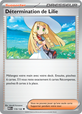 Carte Pokémon Détermination de Lilie 119/132 Peu commune Méga-Évolution (JCC)