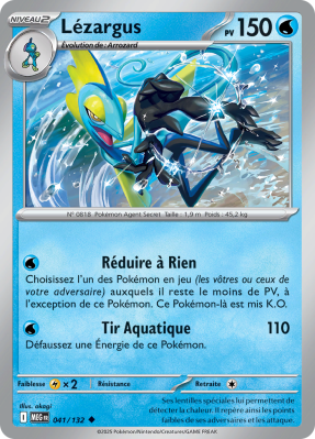 Carte Pokémon Lézargus 041/132 Peu commune Méga-Évolution (JCC)