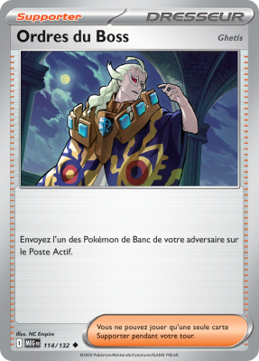 Carte Pokémon Ordres du Boss 114/132 Peu commune Méga-Évolution (JCC)
