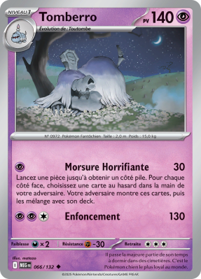 Carte Pokémon Tomberro 066/132 Peu commune Méga-Évolution (JCC)