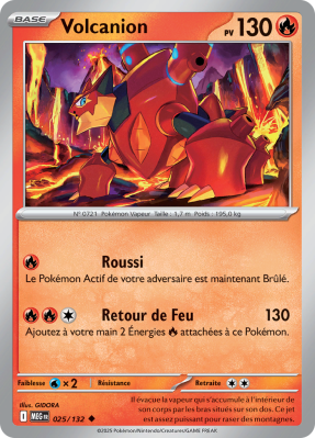 Carte Pokémon Volcanion 025/132 Peu commune Méga-Évolution (JCC)