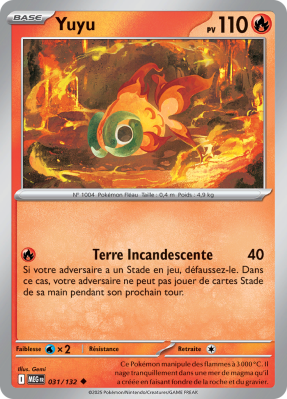 Carte Pokémon Yuyu 031/132 Peu commune Méga-Évolution (JCC)