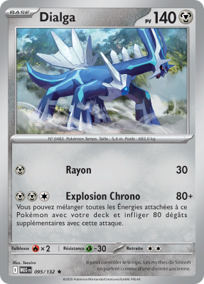 Carte Pokémon Dialga 095/132 Rare Méga-Évolution (JCC)