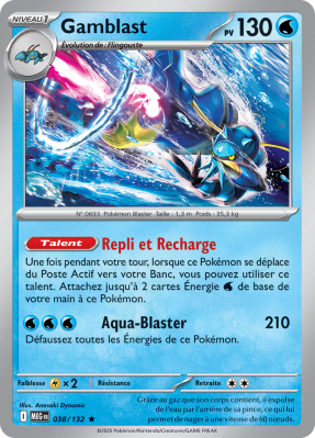 Carte Pokémon Gamblast 038/132 Rare Méga-Évolution (JCC)