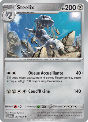 Carte Pokémon Steelix 093/132 Rare Méga-Évolution (JCC)