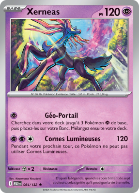 Carte Pokémon Xerneas 064/132 Rare Méga-Évolution (JCC)