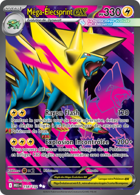 Carte Pokémon Méga-Élecsprint-ex 158/132 Ultra rare Méga-Évolution (JCC)